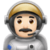 👨🏻‍🚀 man astronaut: light skin tone display on Apple